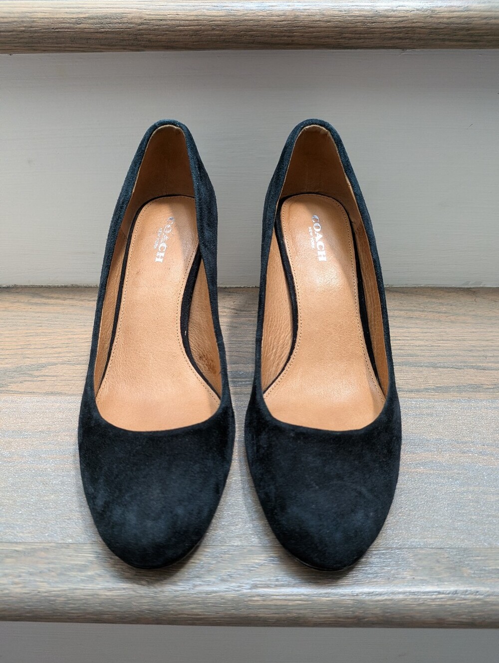 Coach "Rosey" Suede Pumps - Black - Picture 3 of 7